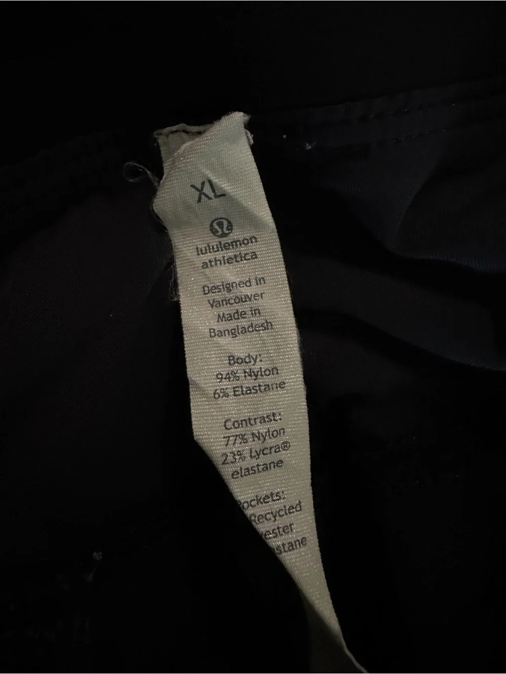 Lululemon Men’s Black Woven Track Pants Size XL